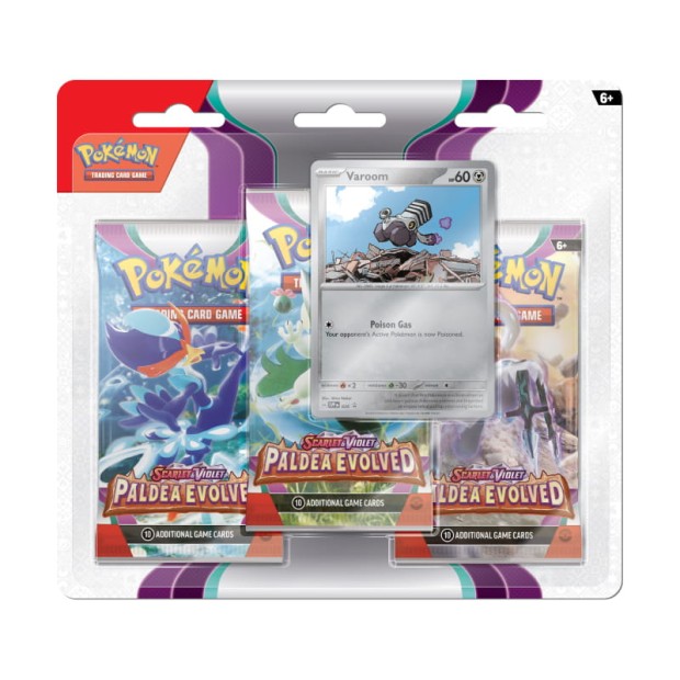 Karty Pokémon TCG: Scarlet & Violet Paladea Evolved 3-pack blister ...